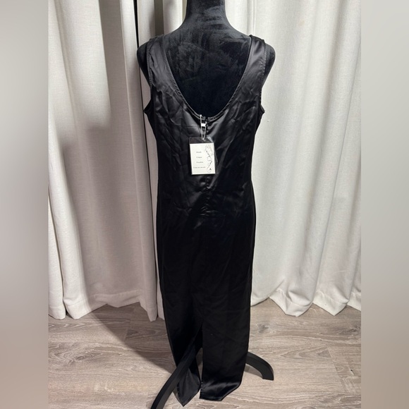 Xintianji Women’s Satin Maxi Dress Zip Back Tank Dresses Size Large NWT - Picture 8 of 12
